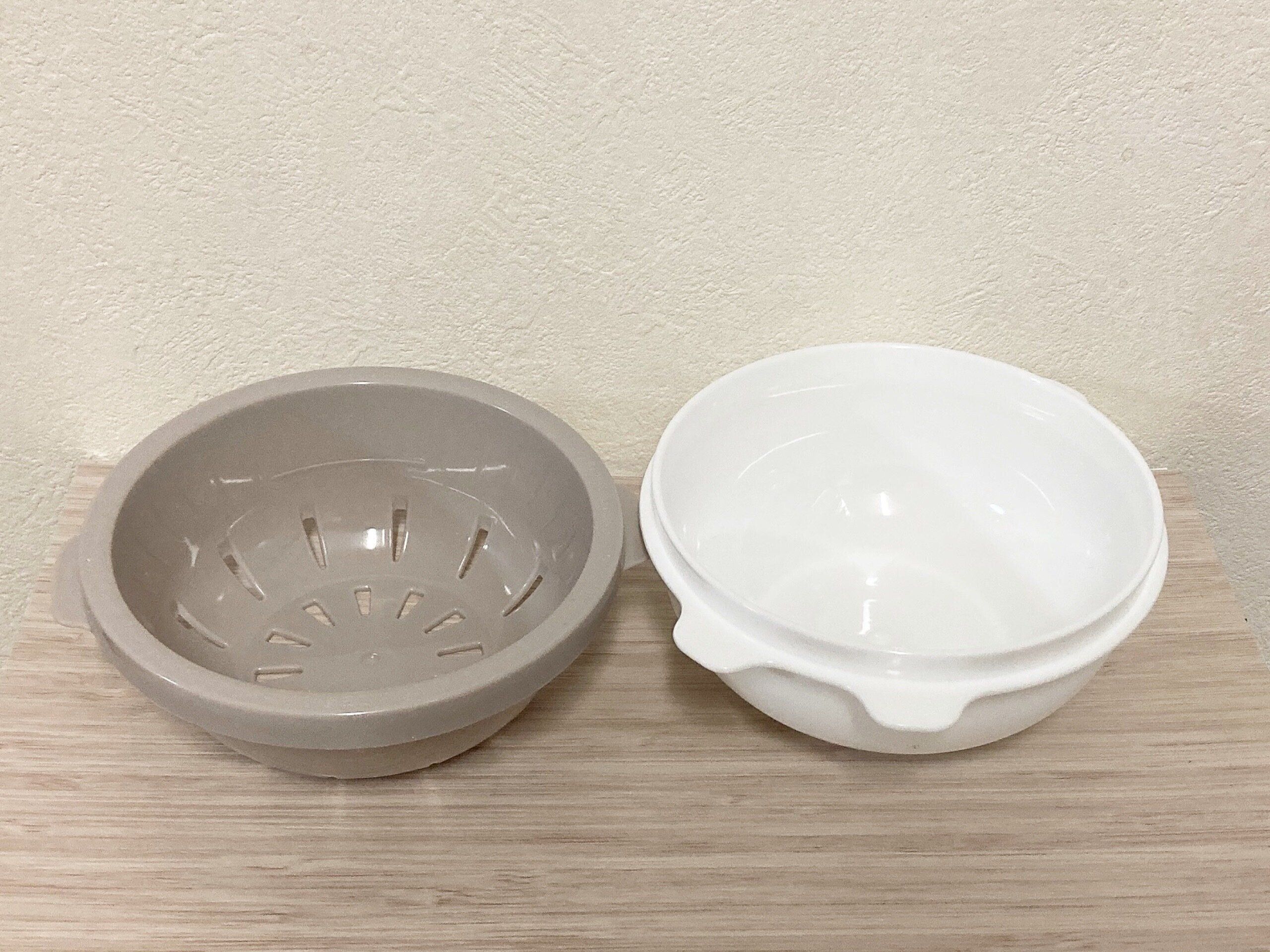 ダイソー電子レンジ調理器 半熟たまご風 Ｗ