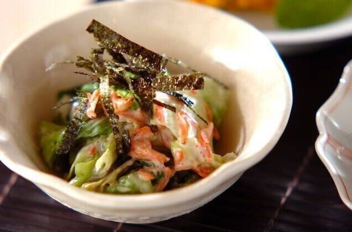 レタスと桜エビのワサビ和え