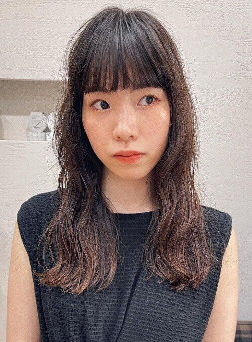 パーマの残りが丁度いい！ゆるっとセミロング