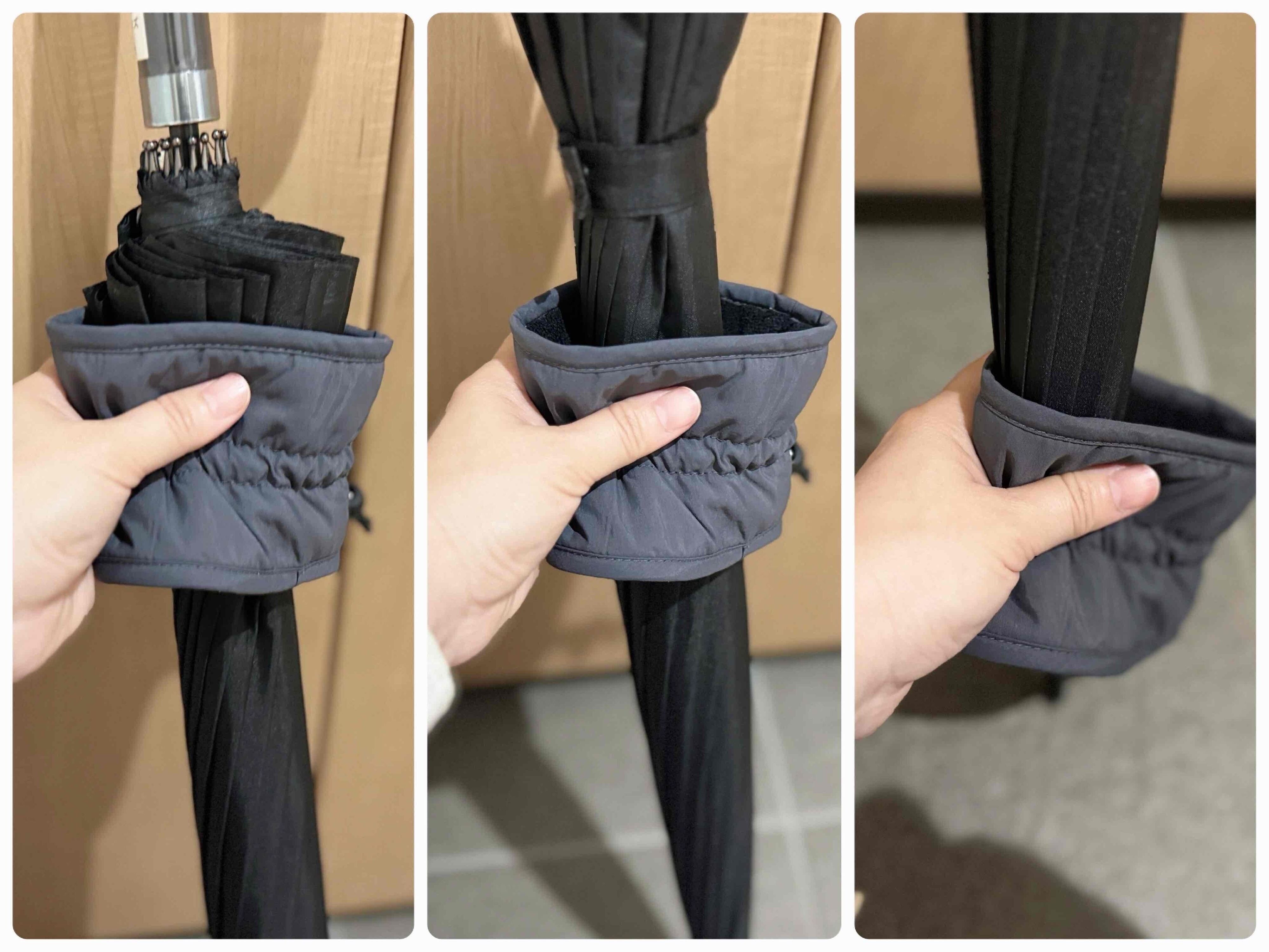 濡れた時はスライドさせるようにして往復させる