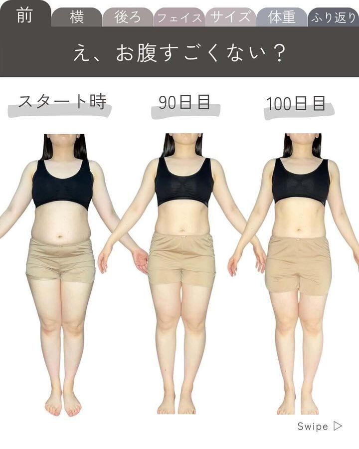 前から見たビフォーアフター