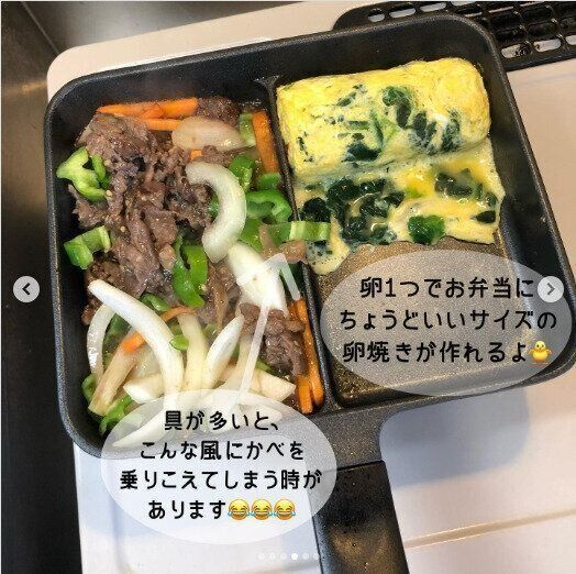 【ニトリ】仕切りが一体化しているので汁気が出ても混ざらない