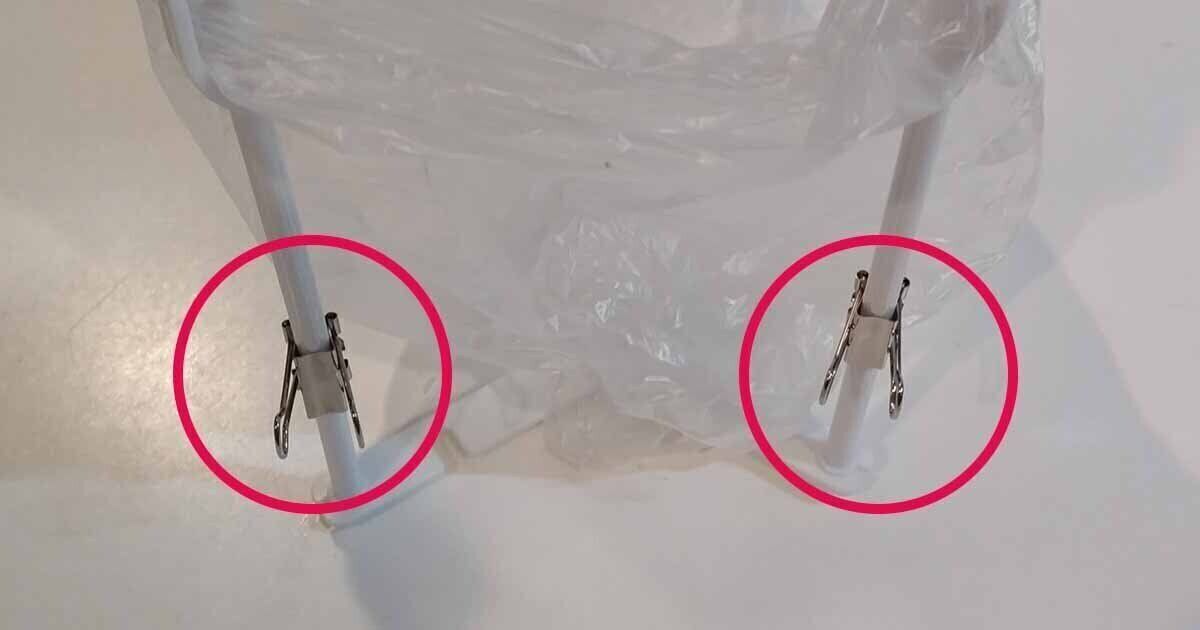 マルチスタンドを挟んだダブルクリップ