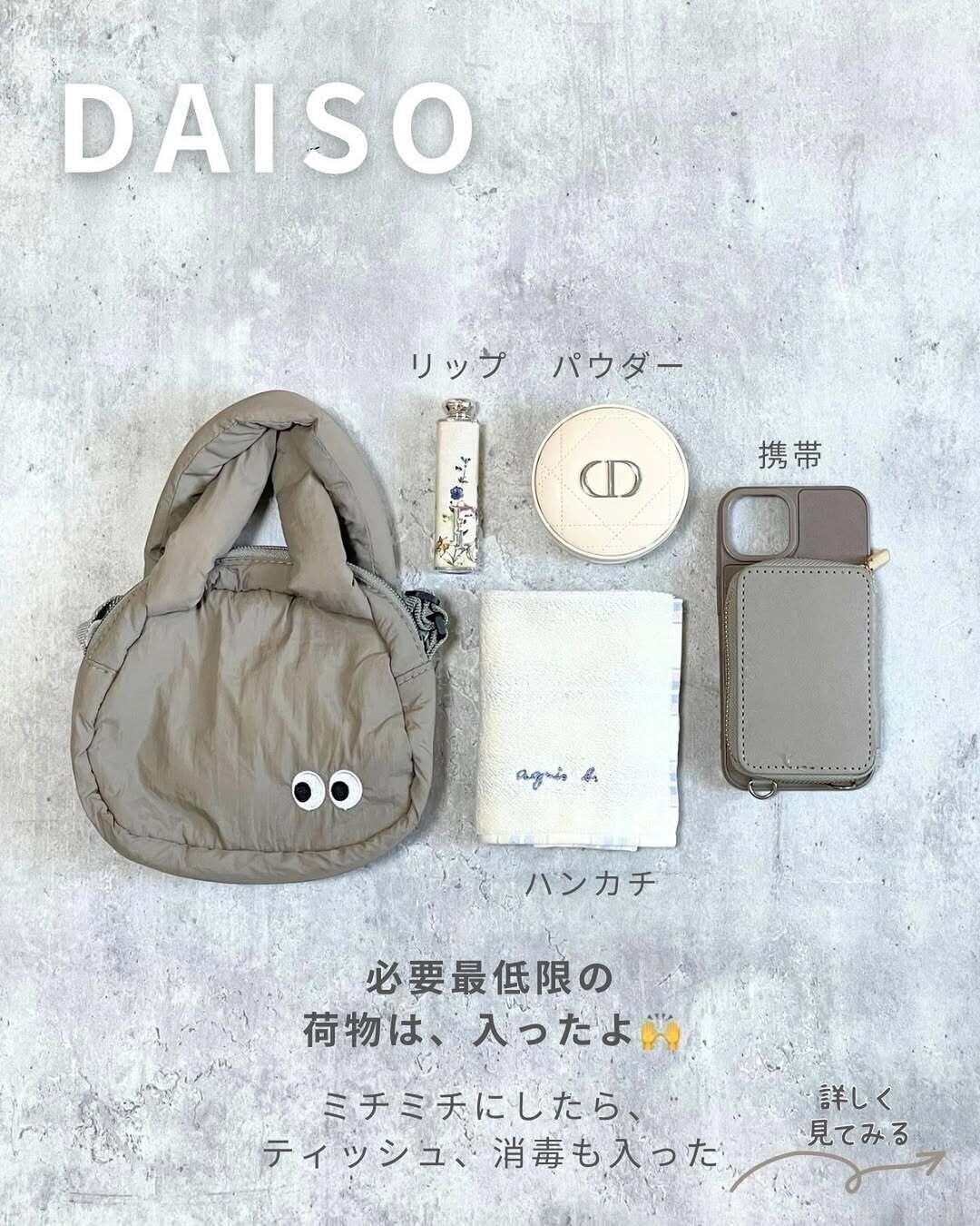 【ダイソー】ちょっとしたおでかけに便利なサイズ感