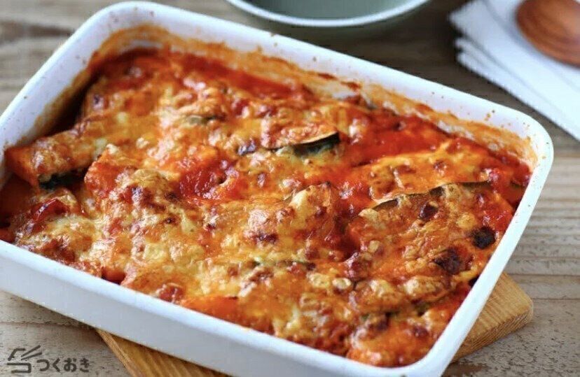 豚ひき肉とかぼちゃのトマトグラタン