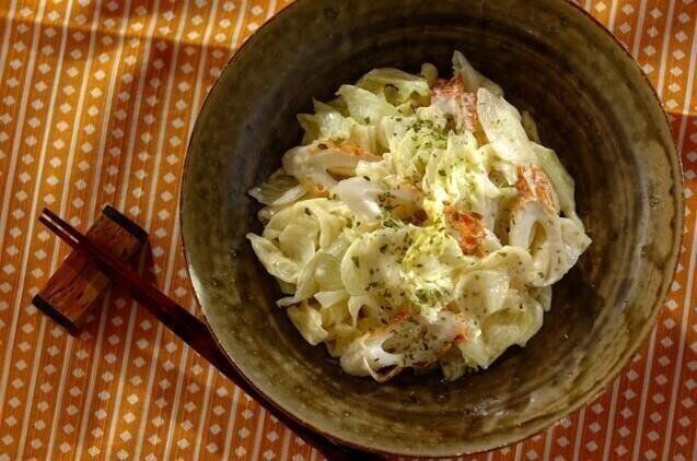 キャベツとちくわのワサビマヨネーズ和え