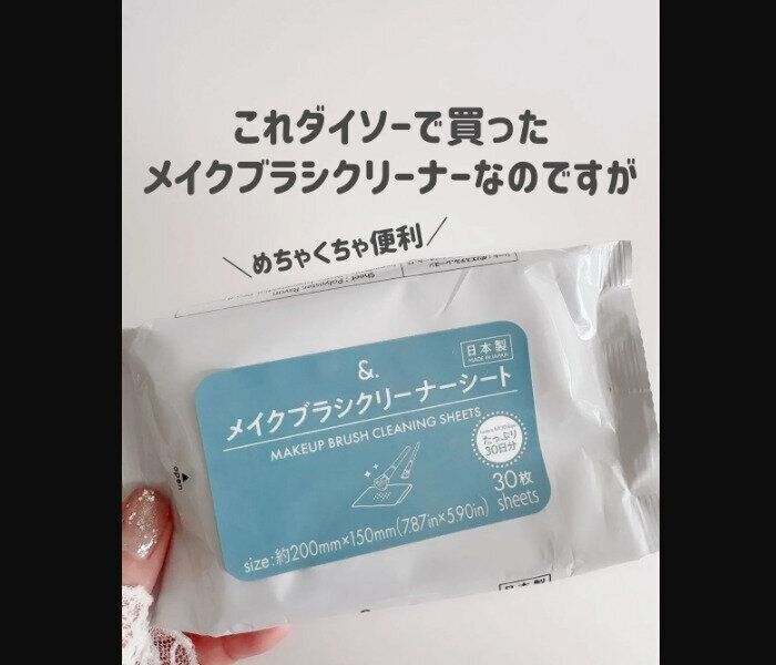 【ダイソー】拭くだけでOK！メイクブラシクリーナーシート