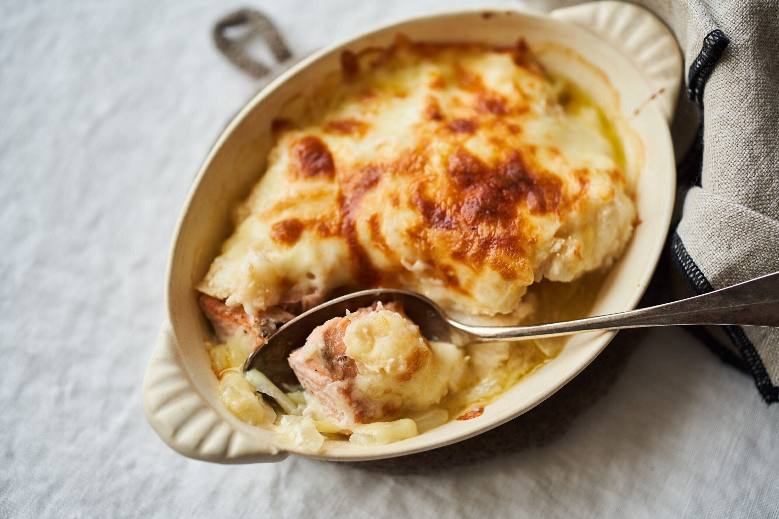 鮭と長芋のヘルシーグラタン