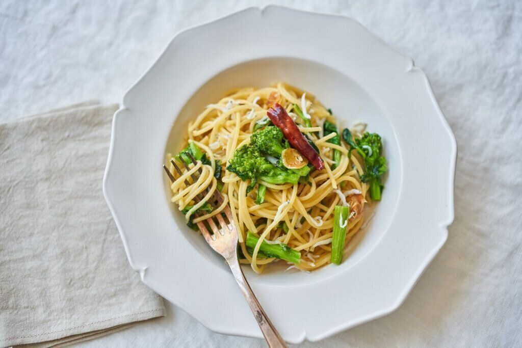 菜の花としらすのペペロンチーノ