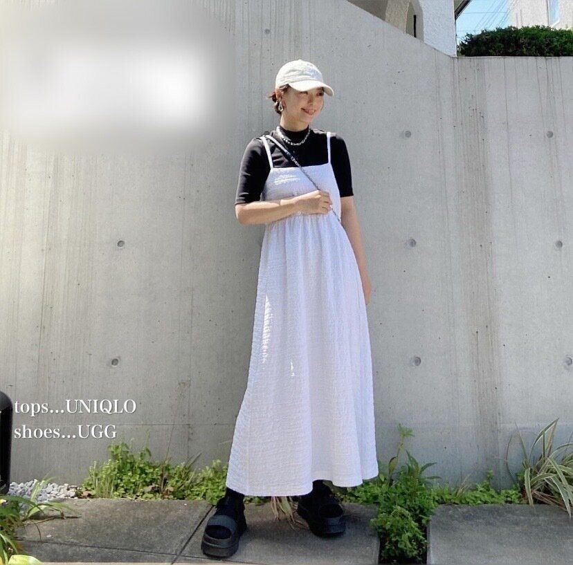 GU　バックリボンワンピース(ノースリーブ)+E