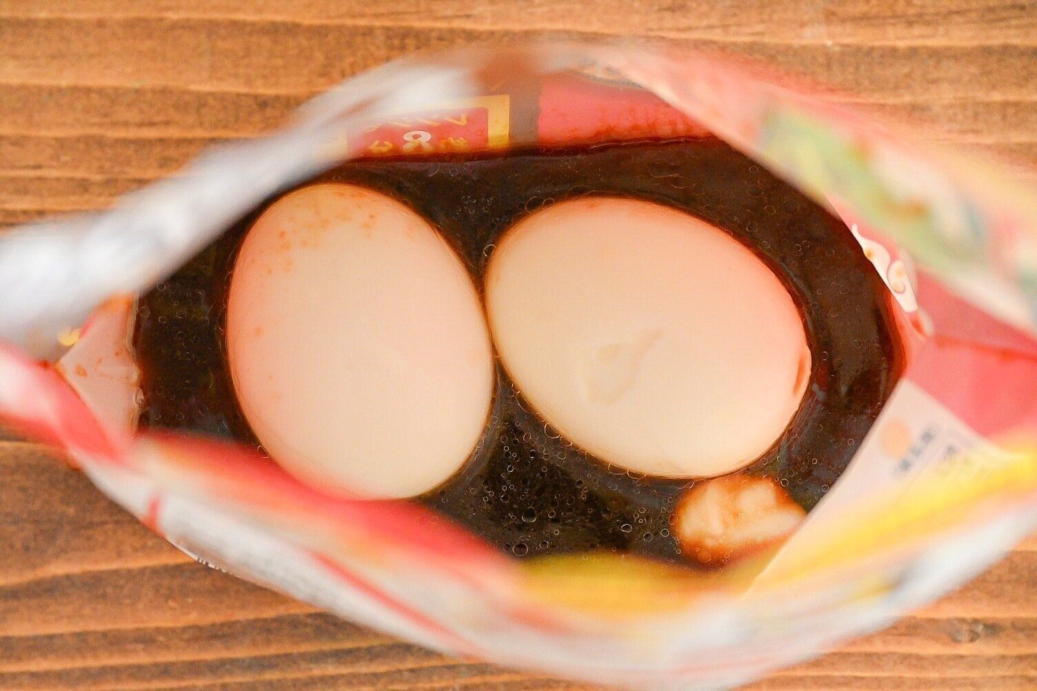 「焼豚はレンジで」に入ったゆで卵