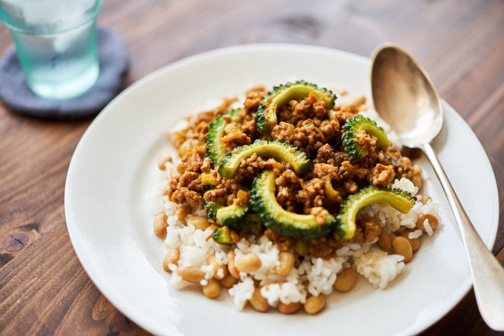 ゴーヤのポークキーマカレー