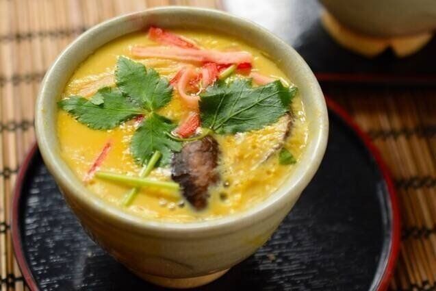 かつお節入りレンジで簡単茶わん蒸し