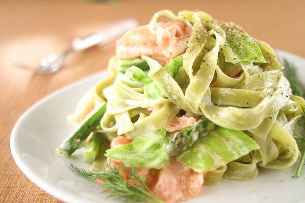 生ハムのフェットチーネ