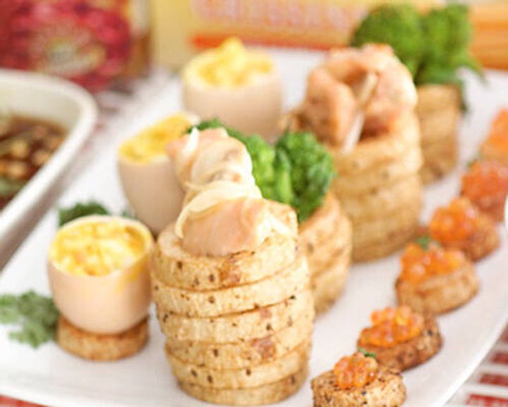 サクサク長芋のサーモン詰め