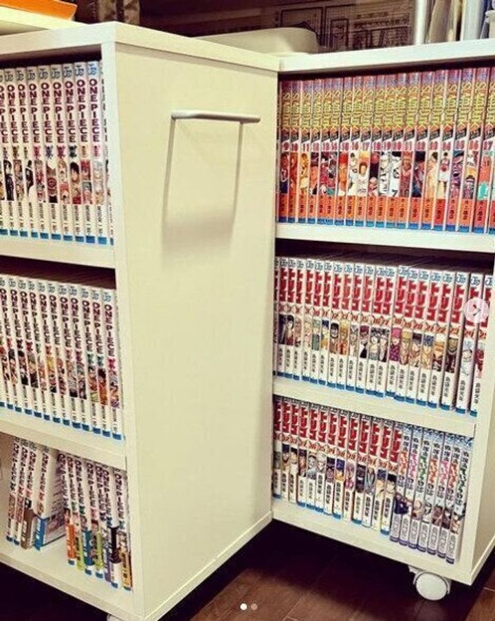 ベルメゾンのブックワゴンに漫画を収納!