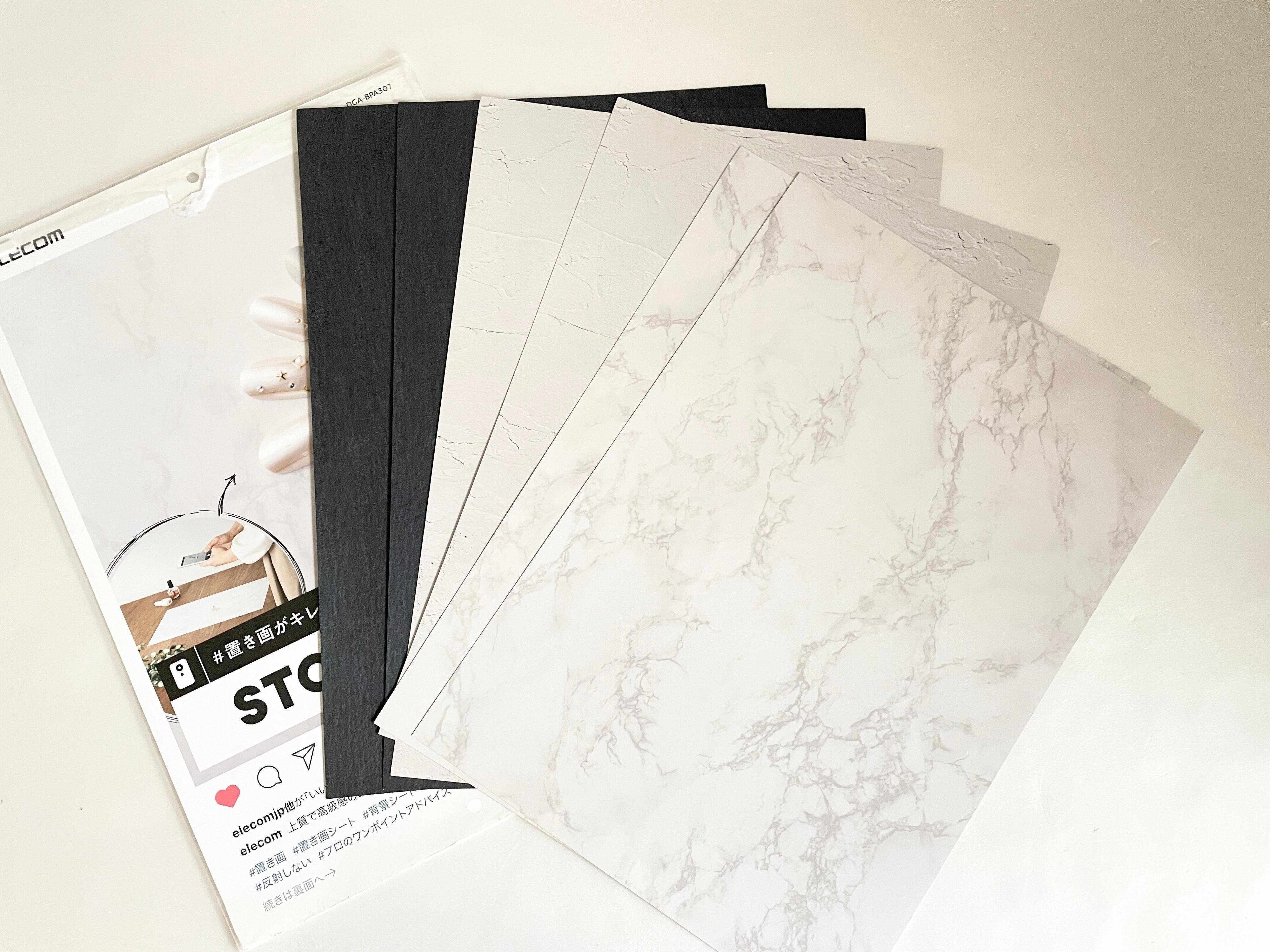 置き画がキレイに映える背景シート