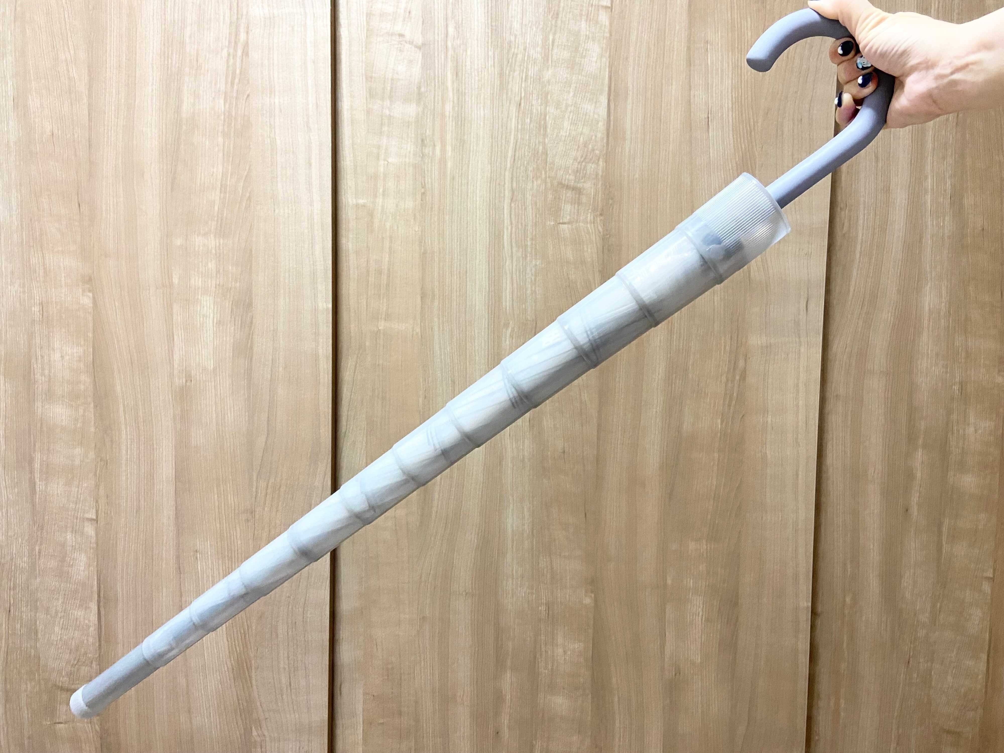 3COINS　スリーコインズ　スライドキャップカバー付きビニール傘