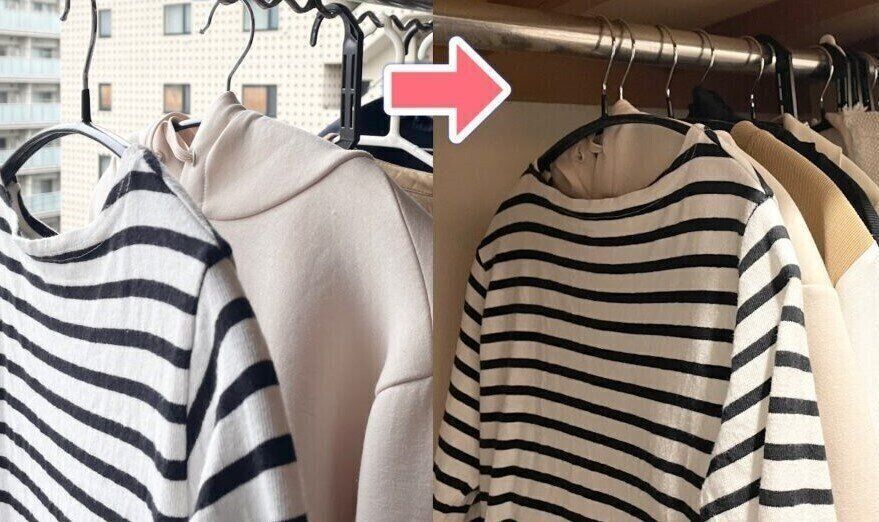 洗濯物をたたむのをやめてハンガー収納に