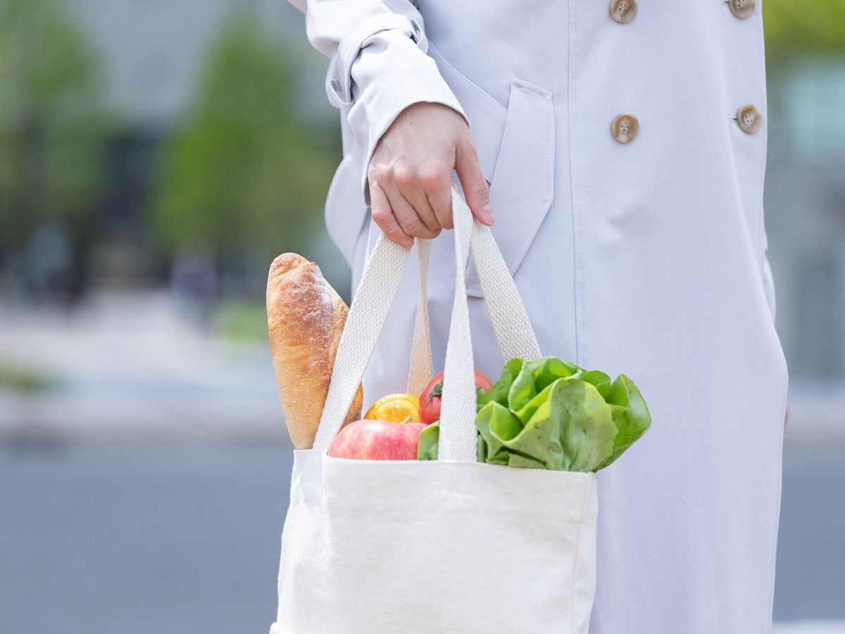 スーパーで買った食品のエコバッグ