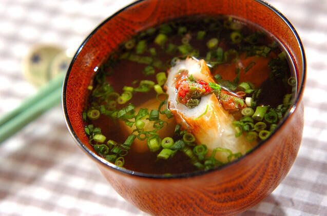 梅肉射込みちくわ汁