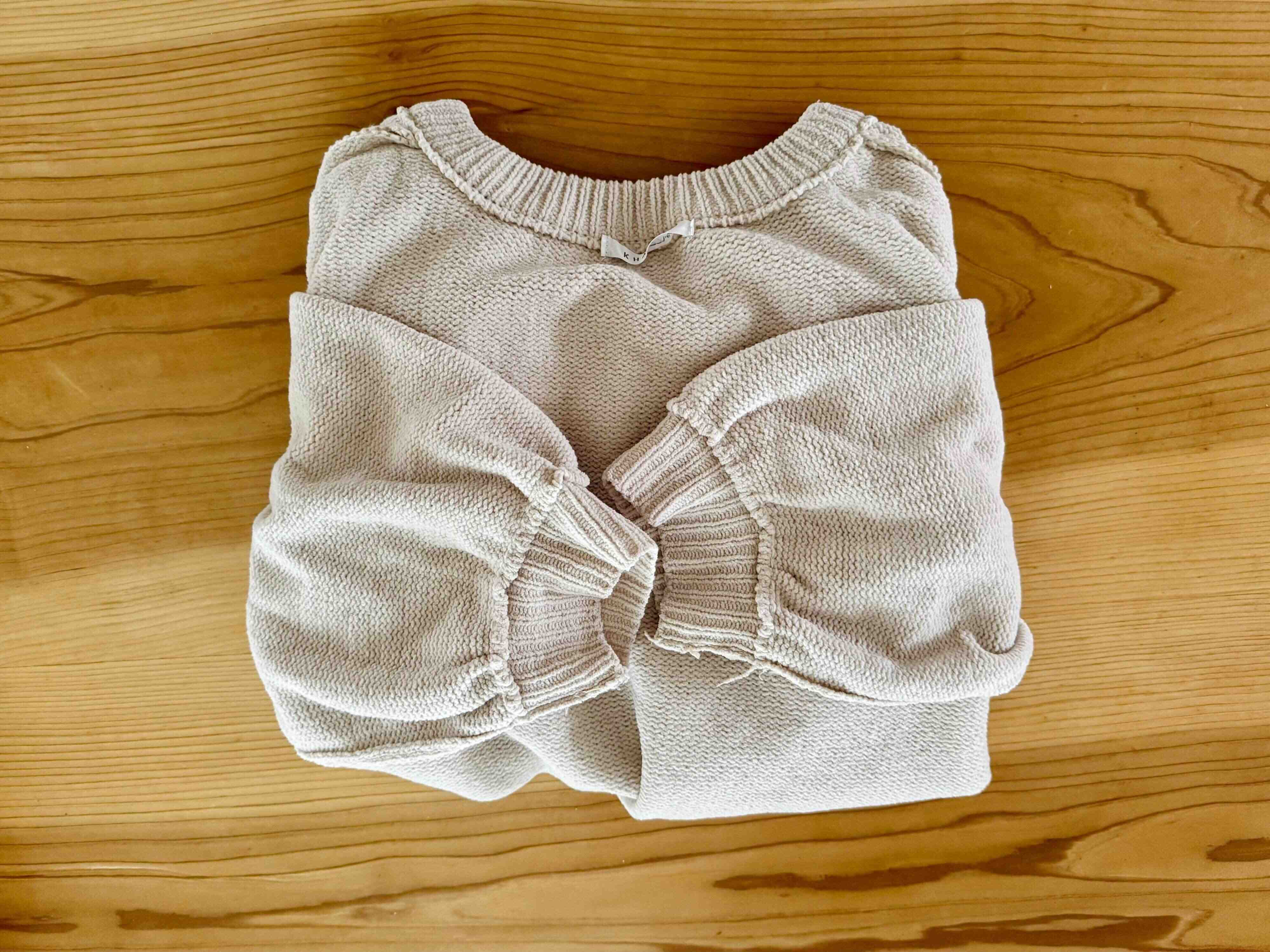 ニットは裏返して洗濯する