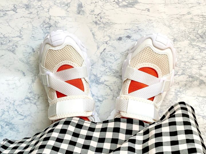 しまむら カラーソックスが映える メッシュスニーカー サンキュ しまむら カラーソックスが映える メッシュスニーカー サンキュ