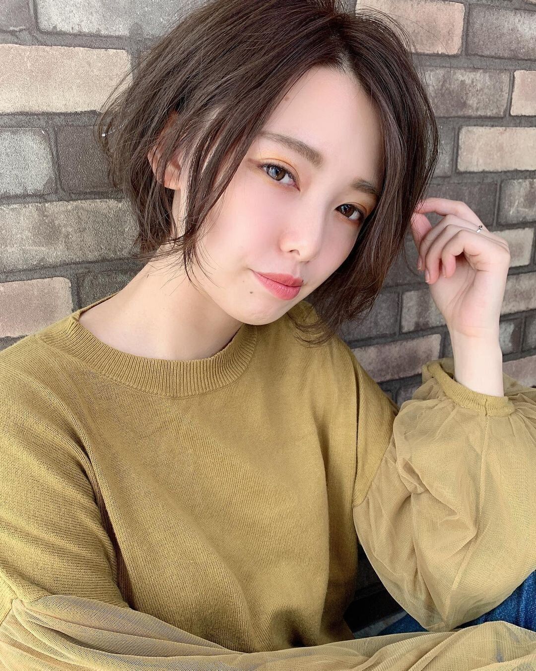 40代女性にもおすすめ！小顔効果もバッチリ！ハンサムなショートボブ