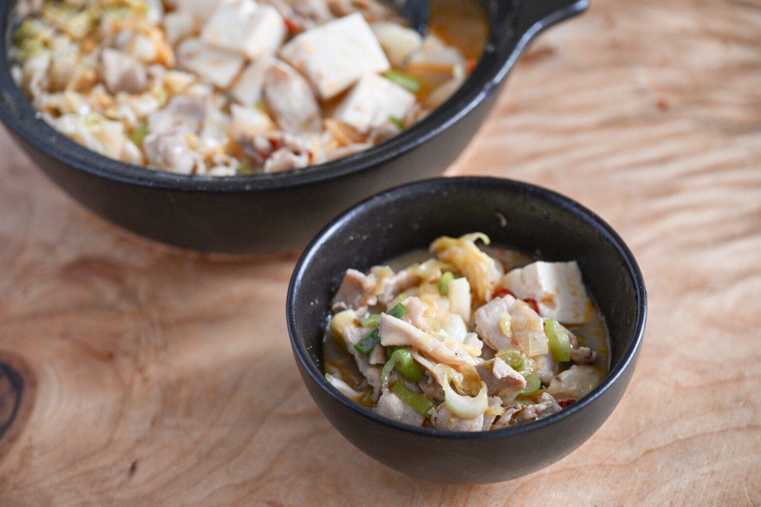 取り分けた火鍋