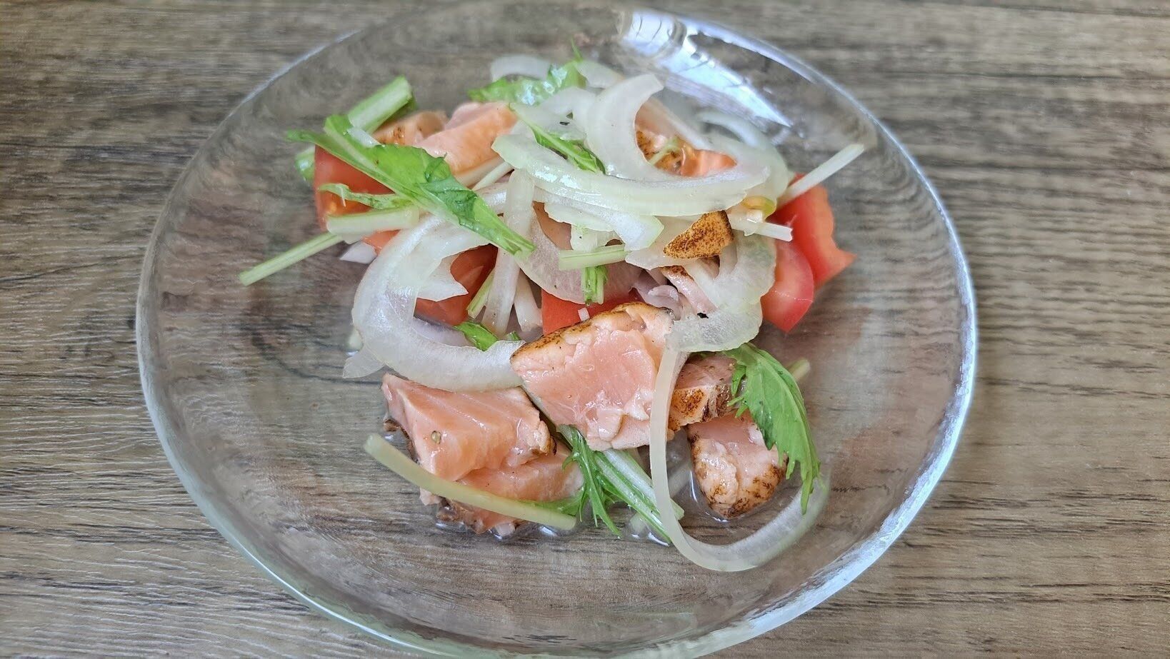 業務スーパー　炙りアトランティックサーモン　カルパッチョ