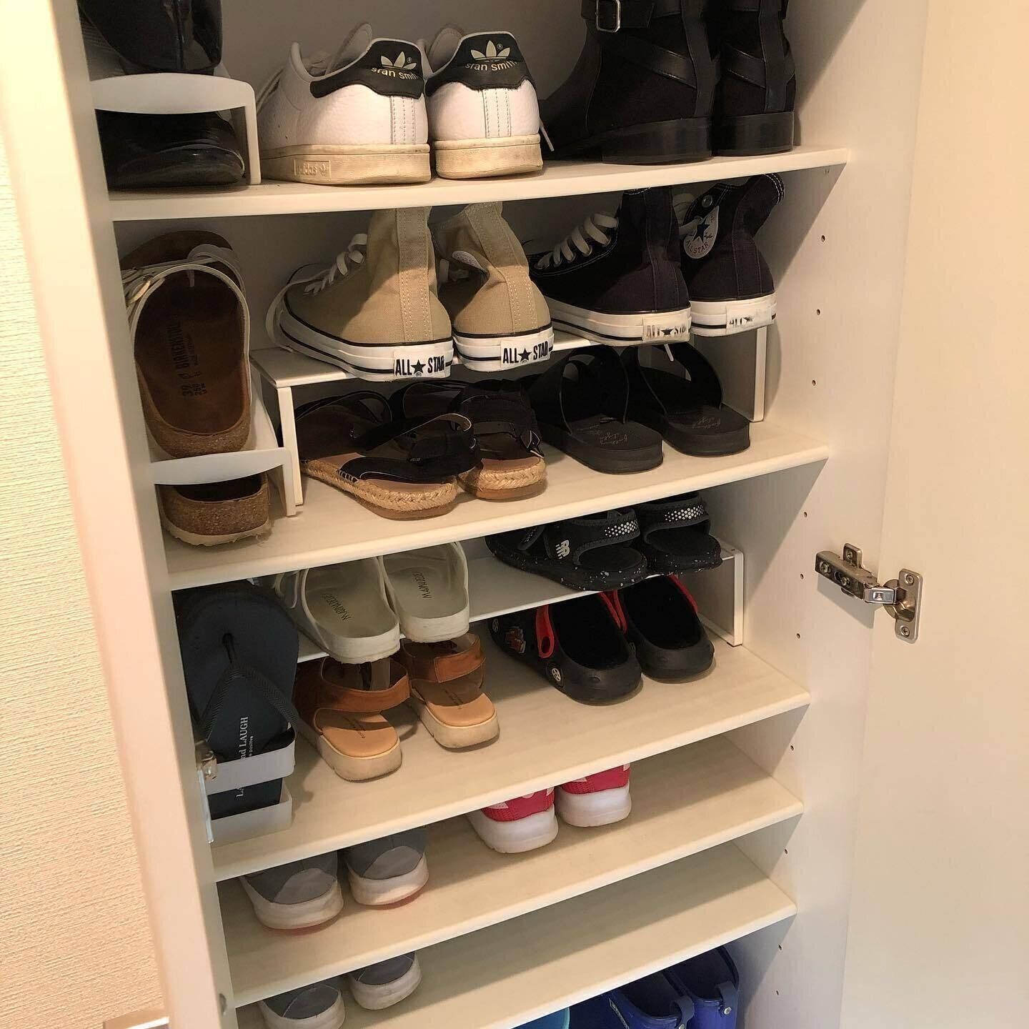 伸縮シューズラックを有効活用！