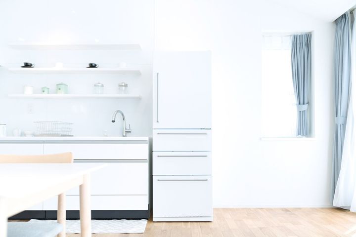 シンプルなキッチン家電製品のコンセプト。