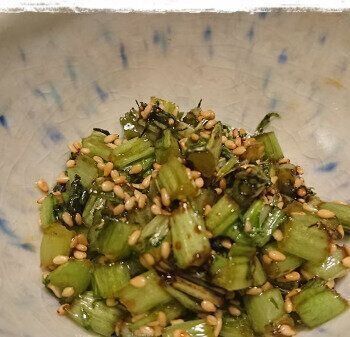 もったいない!!わさび菜の茎のふりかけ