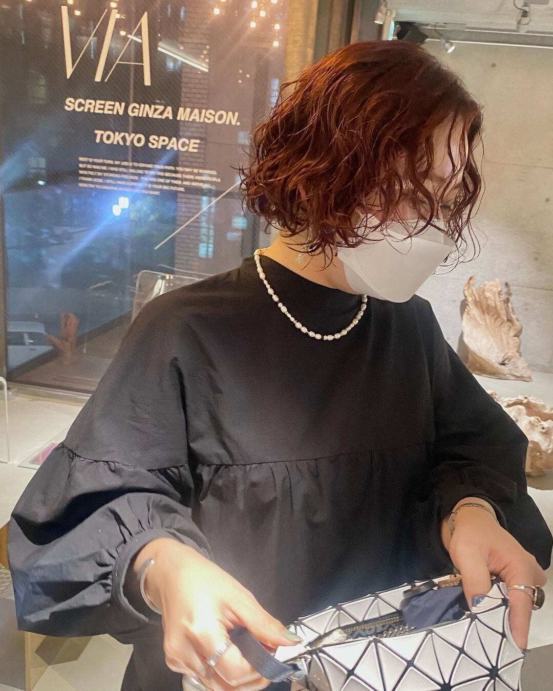 40代女性に似合うボブ！しっかりウェーブはウエット仕上げでカッコよく