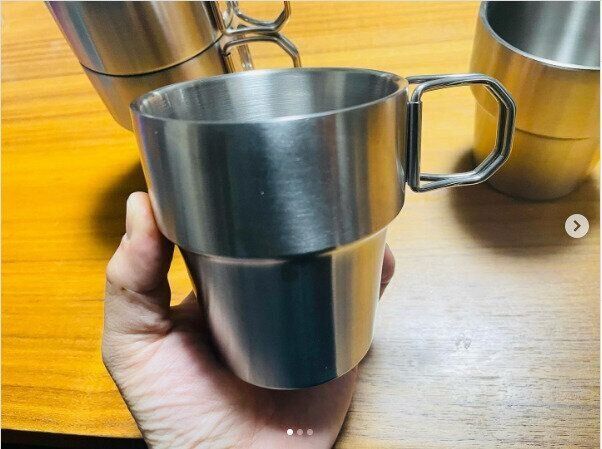 【ダイソー】キャンパー大注目！高見え&機能も抜群なステンレスマグカップ