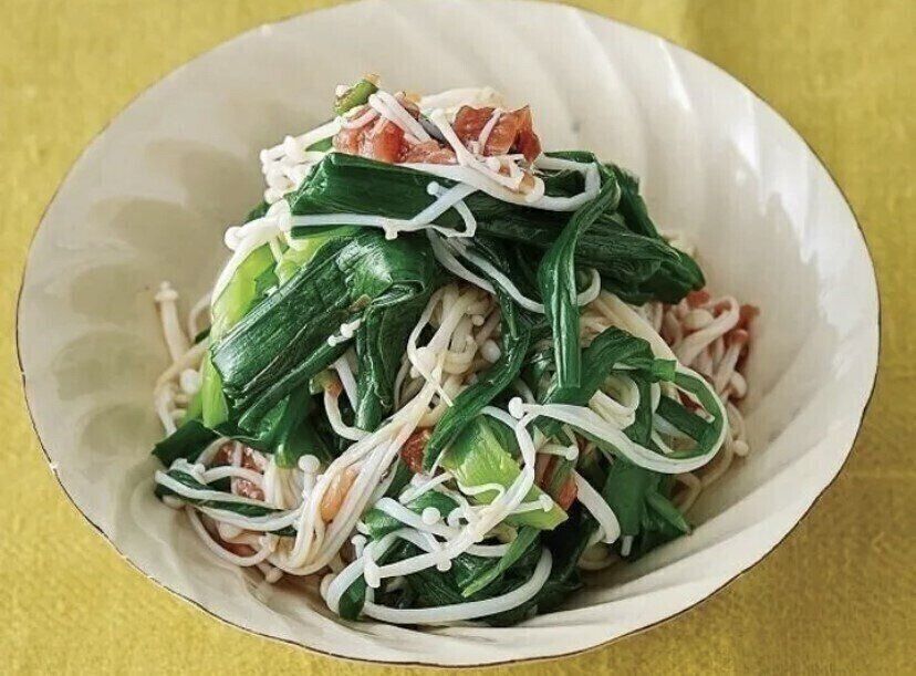 えのきとにらの梅あえ