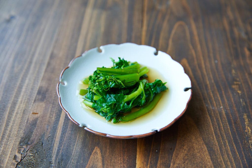 大人のおつまみ、花わさびのおひたし