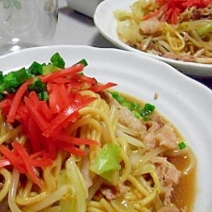 なんちゃって！屋台の焼きラーメン♪