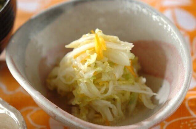 白菜のユズ酢和え