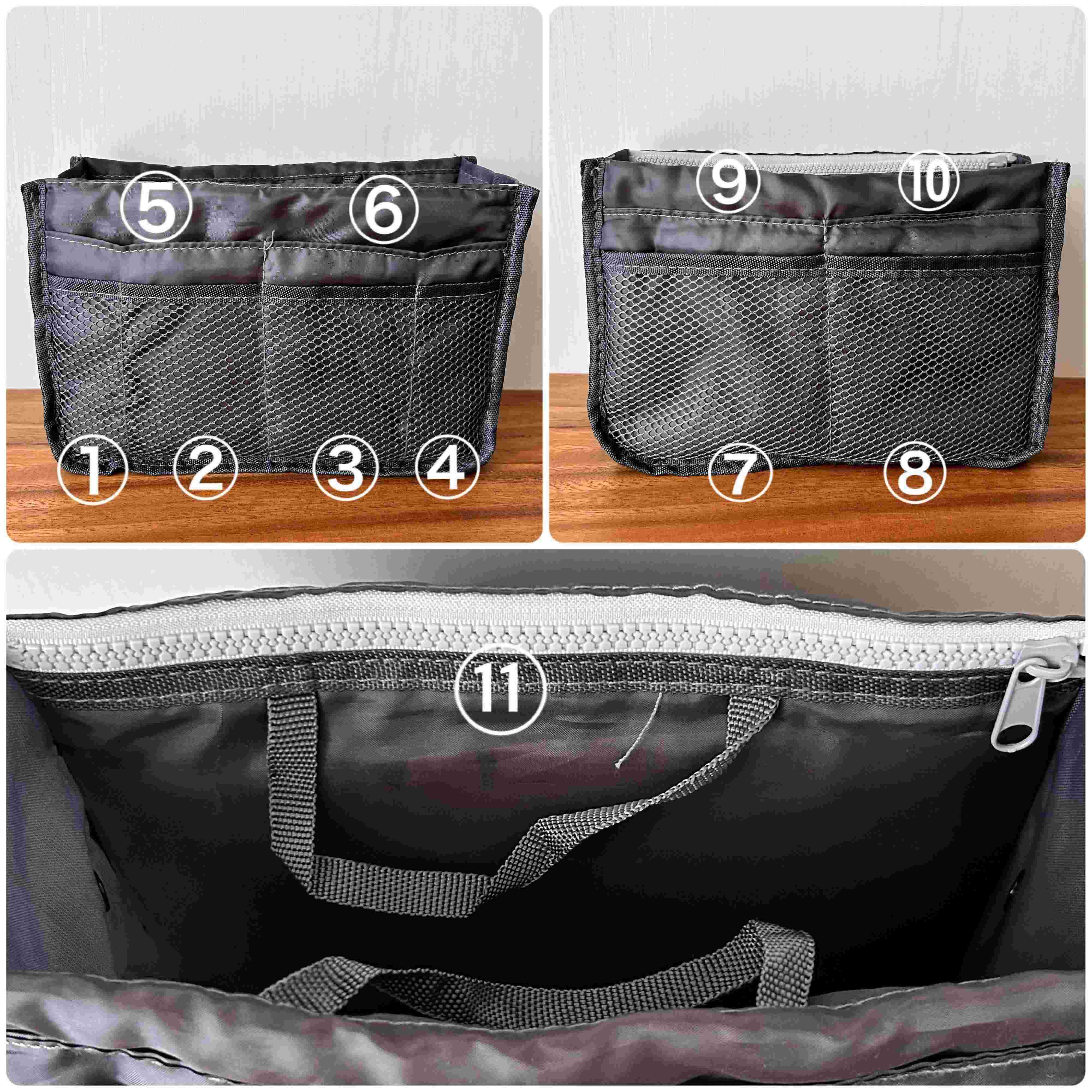 11コのポケットでたっぷり収納できる