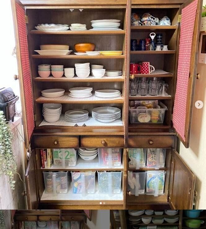 食器棚の収納術 ステキなお宅の食器棚を拝見 みんなはどんな風に食器を収納しているの サンキュ