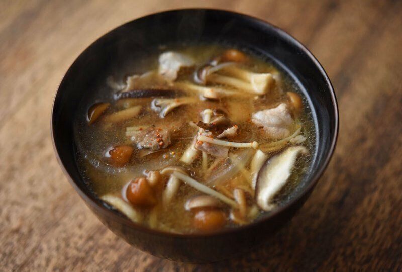 きのこ豚汁のレシピ
