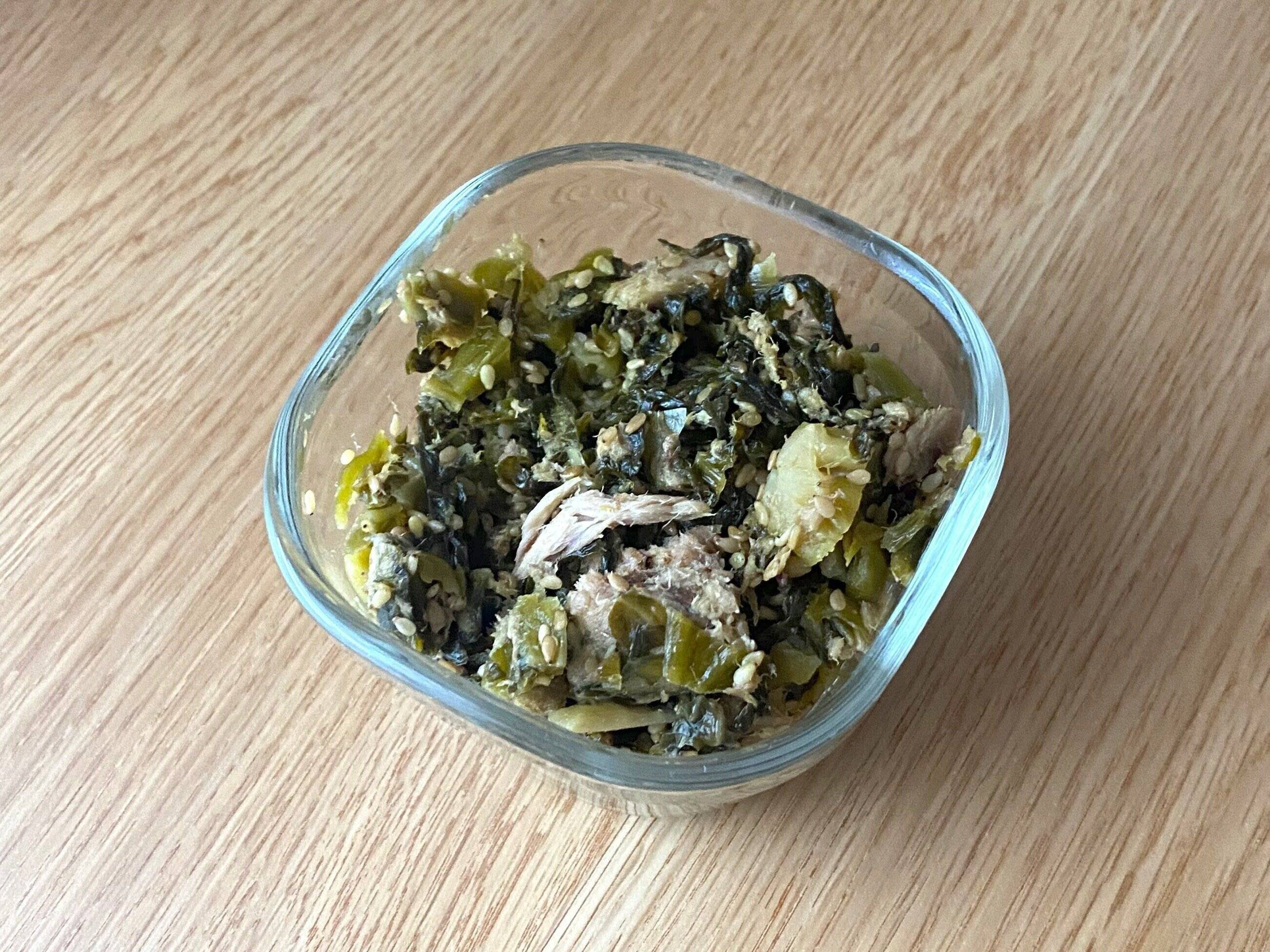 ご飯がすすむごまサバ高菜