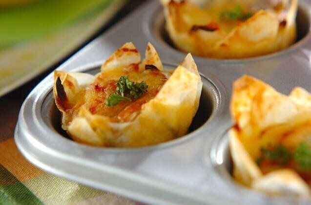 キノコとベーコンの簡単キッシュ