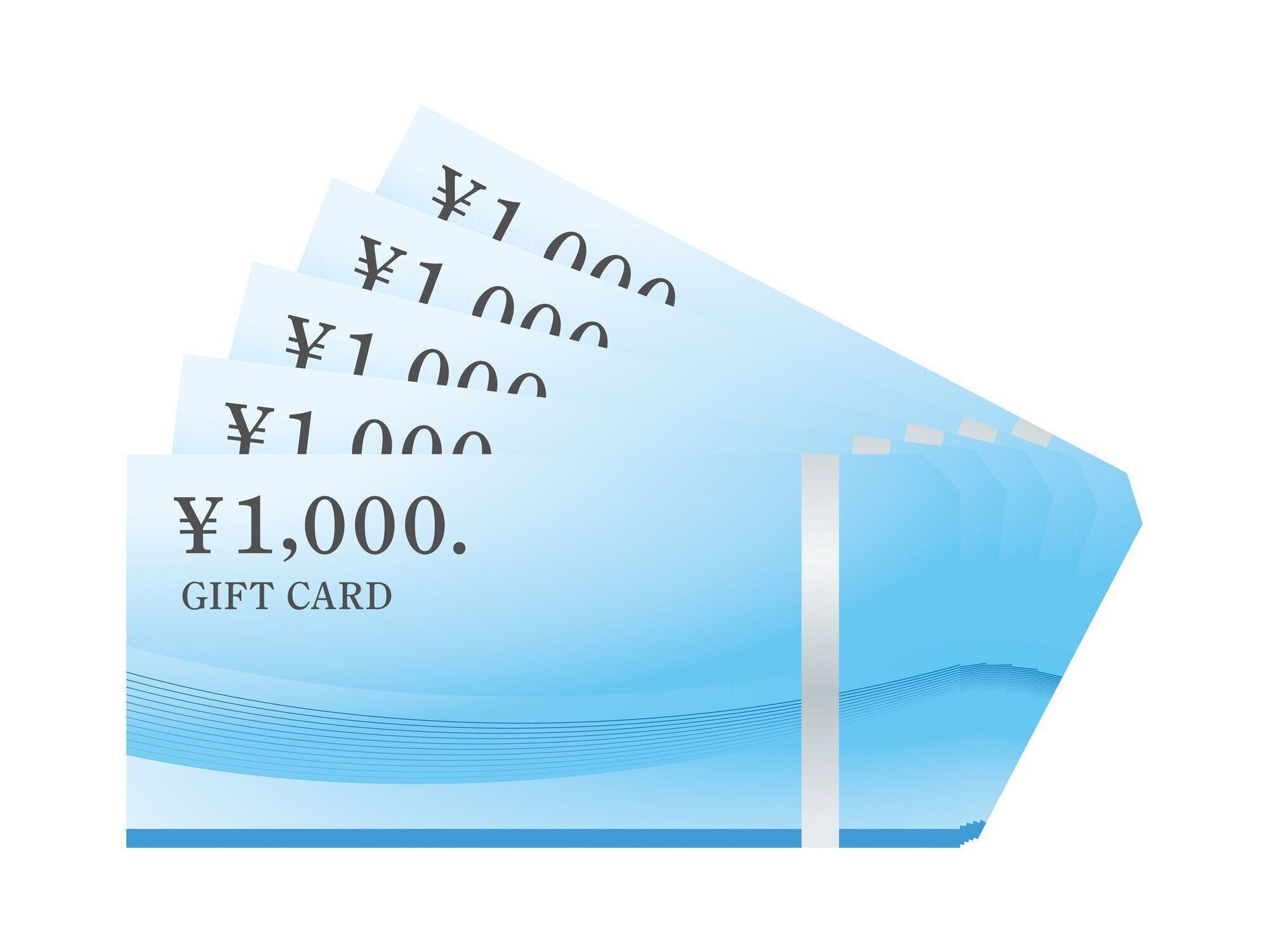 日本のギフトカードベクトルイラスト