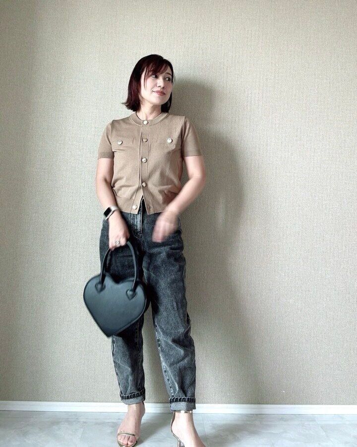 メタルボタンカーディガン