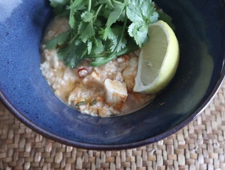 オートミールのエスニック雑炊