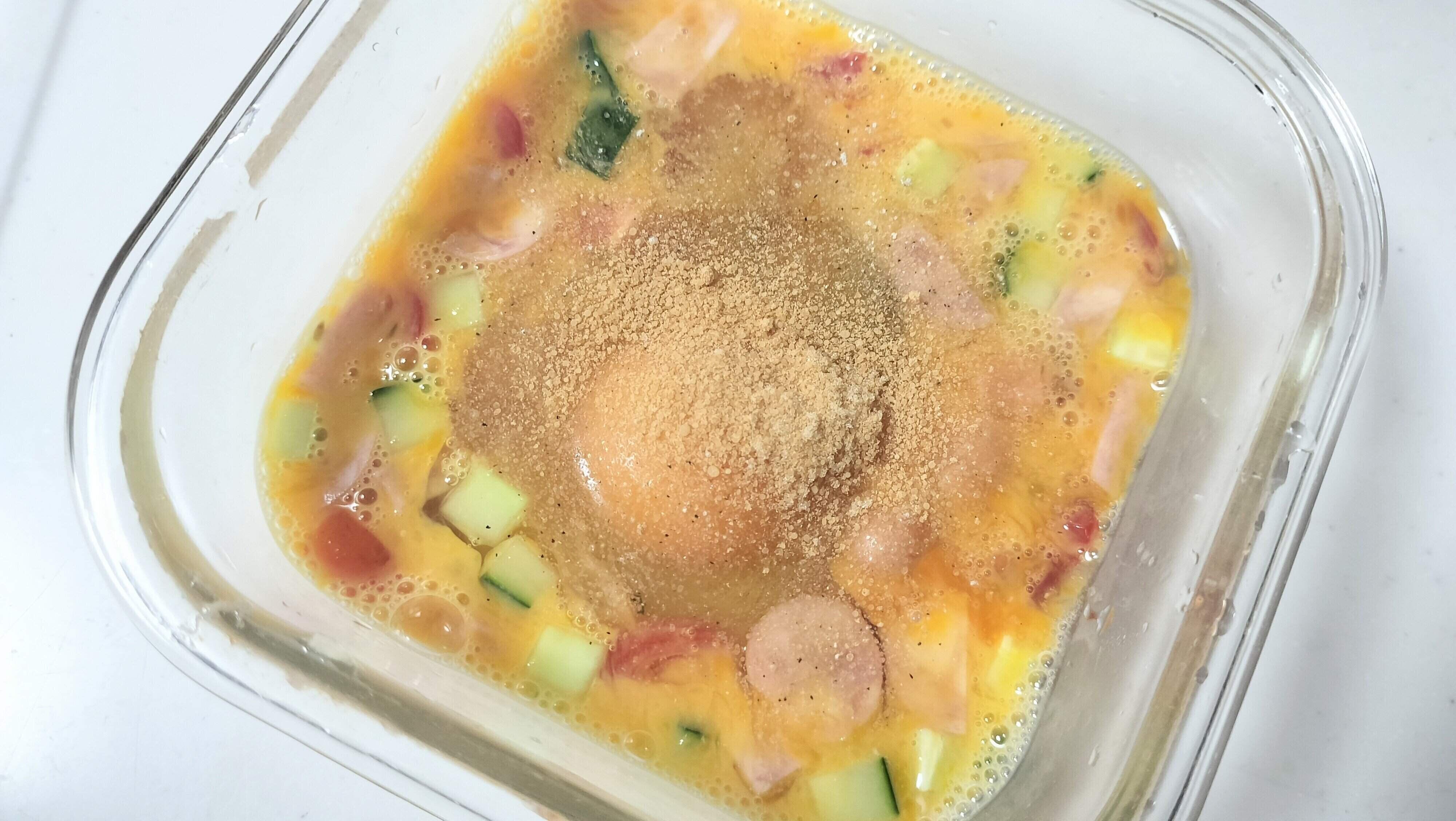 耐熱皿に全てを入れる