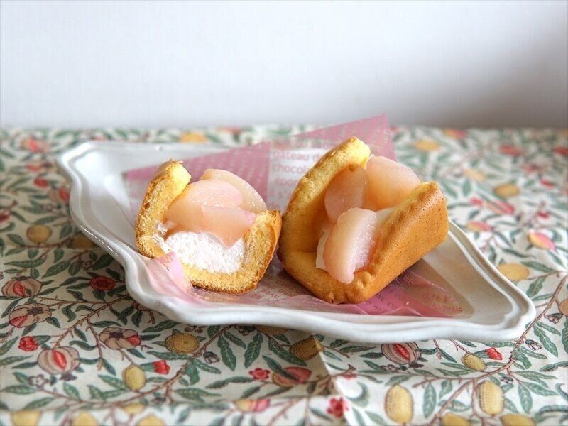 ごろごろとした桃のオムレット