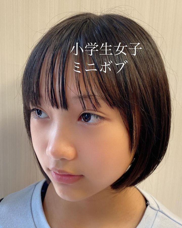 小学生女子も納得のキュートなヘアスタイル。ミニボブでおしゃれ度アップ!